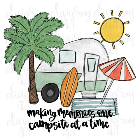 Making Memories One Campsite At A Time Retro Beach Camper