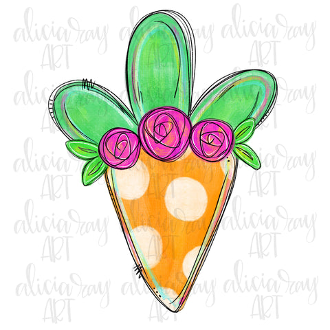 Cute Floral Carrot