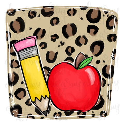 Blank Leopard Pencil Apple