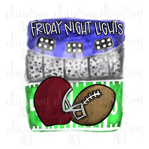 Friday Night Lights Maroon Helmet