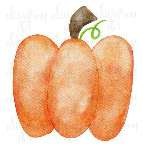 Watercolor Pumpkin