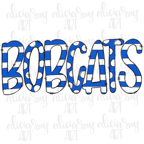 Bobcats Blue and White