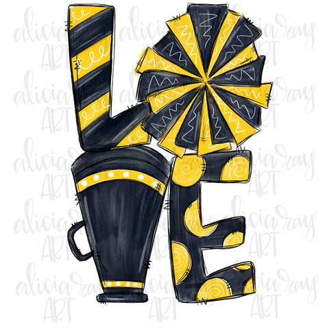 Cheer Black Yellow Gold