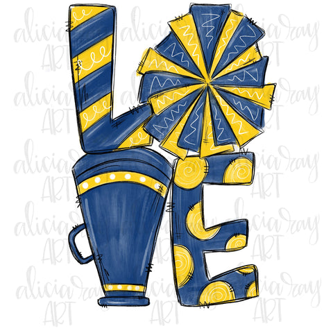Cheer Navy Yellow Gold