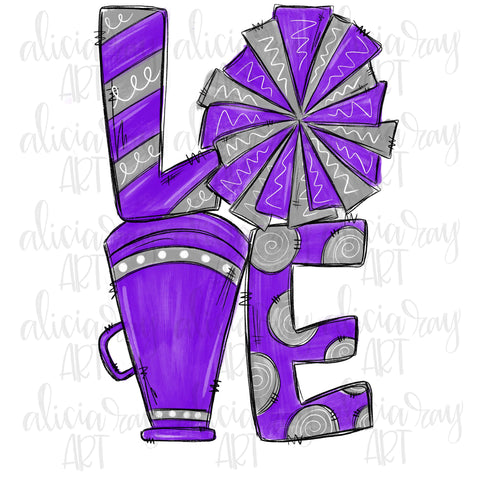 Cheer Purple Gray