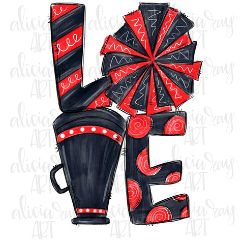 Cheer Red Black