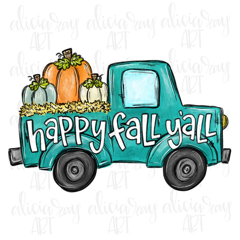 Happy Fall Y'all Pumpkin Truck