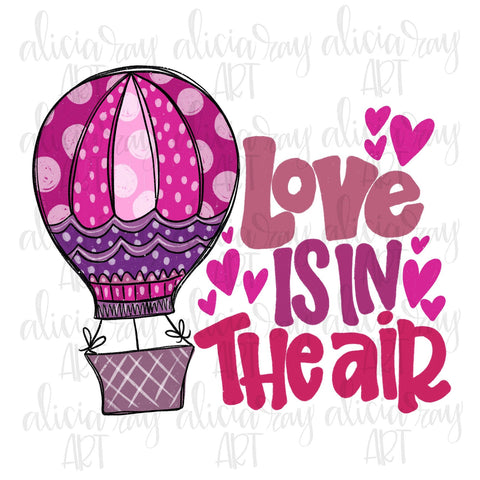 Love Is In The Air Hot Air Balloon Girl