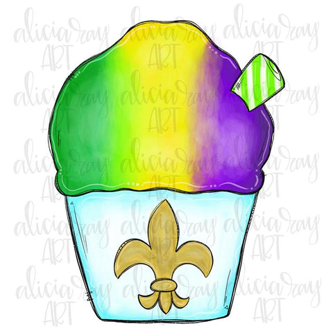 Snow Cone with Fleur De Lis