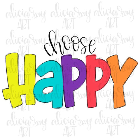 Choose Happy Doodle