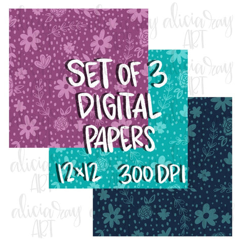 Floral Digital Papers