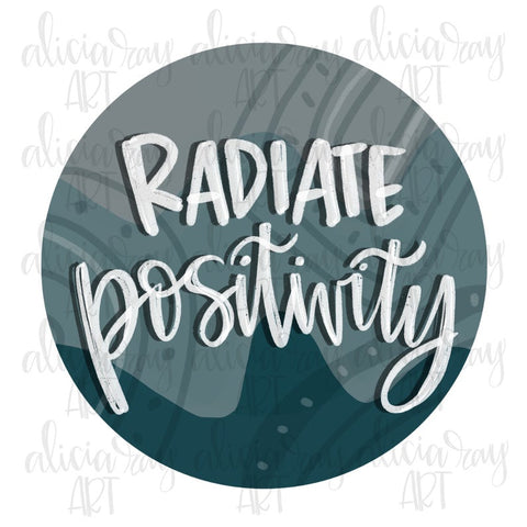 Radiate Positivity Navy Abstract Circle