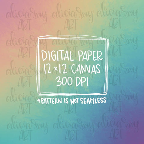 Rainbow Watercolor Tie Dye Digital Paper