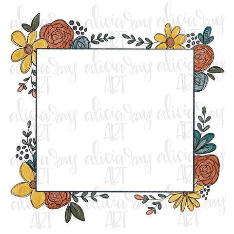 Square Floral Frame