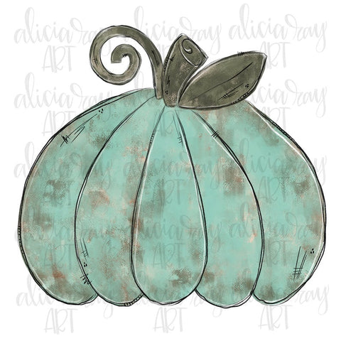 Sea Foam Textured Pumpkin