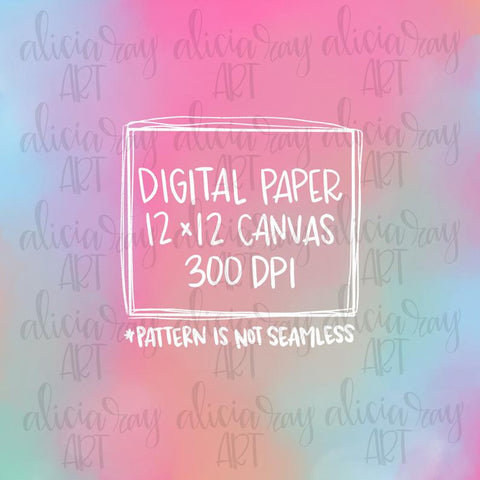 Pastel Rainbow Watercolor Tie Dye Digital Paper