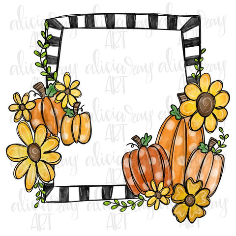 Pumpkin Sunflower Frame