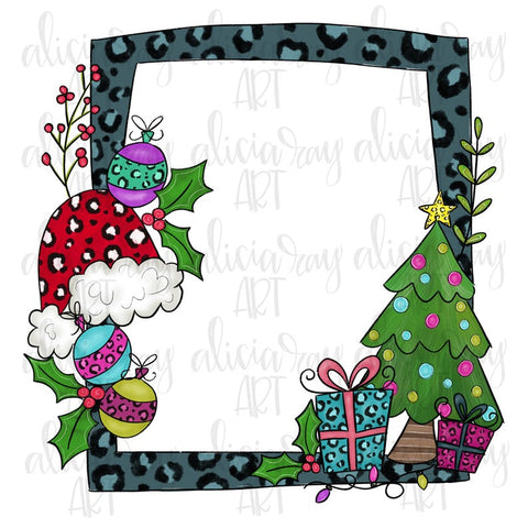 Leopard Christmas Frame
