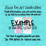 Filling For Transparent Doodle Letters - Capital