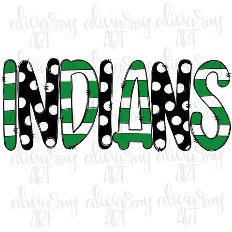Indians Green and Black