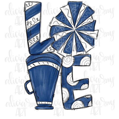 Love Cheer Navy White