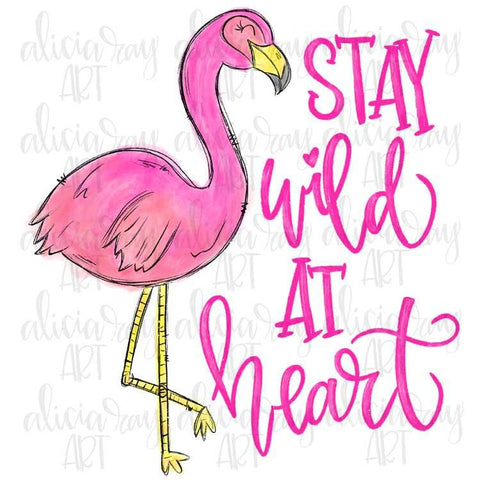 Pink Flamingo Wild at Heart