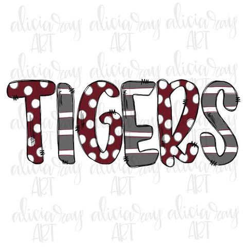 Tigers Maroon and Gray