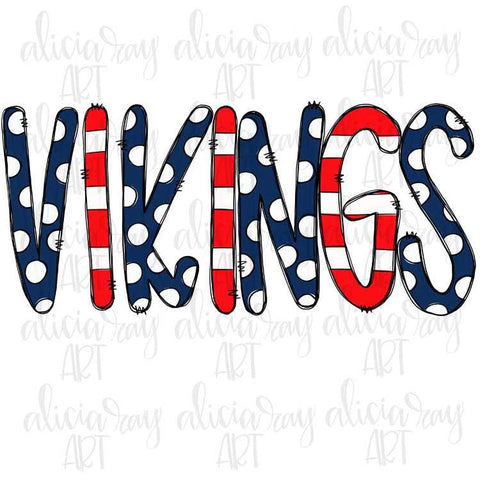 Vikings Red and Navy